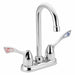 Gooseneck Bar Faucet, Manual, 4" Mount, 2 Hole