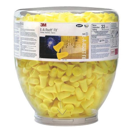 E-A-Rsoft FX(TM) Disposable Foam, Ear Plug Dispenser Refill, Bell Shape, Yellow Yellow