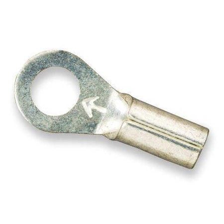 Ring Terminal, #10 Stud Size, 14 AWG, 600 V, Bare Insulated, Bare, Crimp Termination Only, 100 PK