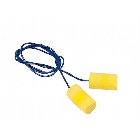 E-A-R Classic Disposable Corded Ear Plugs, Metal Detectable, NRR 33 dB, Yellow, 200PK