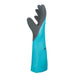 Flextril Chemical Resistant Gloves, Nitrile, 12 3/4 in L, 1.7 mm, Green, M, 1 PR