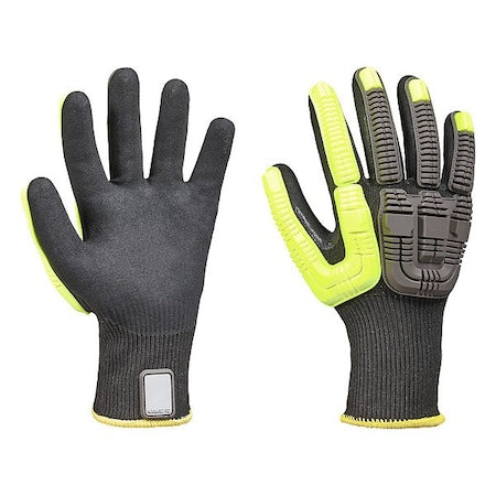 Knit Gloves, Cut Level A4 ,Double Dipped ,Nitrile ,Sandy ,L ( 9 ) 1 PR
