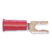 Fork Terminal, #8 Stud Size, 18 AWG, 600 V, Vinyl Insulated, Red, Crimp Termination Only, 100 PK