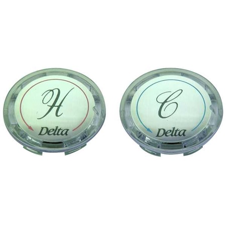 Faucet Handle Buttons,Hot/Cold,Clear,PR