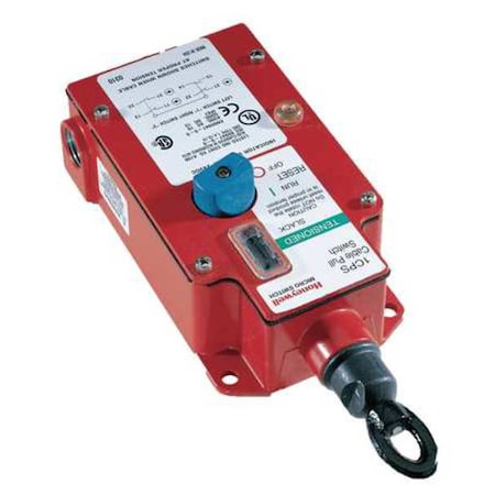Cable-Pull Safety Switch - 1NO/1NC, 250 ft Span, LED Indicator, CPS Series