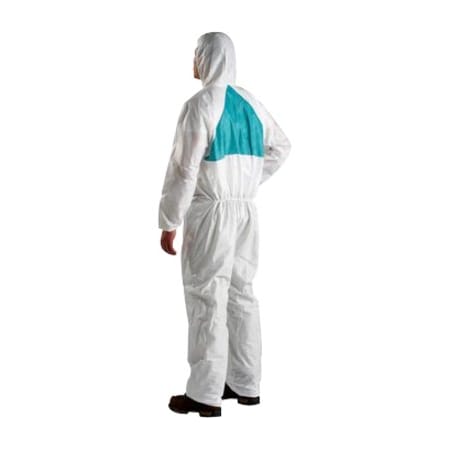 Hooded Disposable Coveralls, M, White, SMMMS