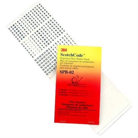 Wire Marker Book, Preprintd, Slf-Adhes, PK5, SPB-05