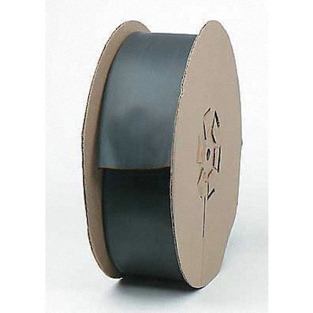 Heat Shrink Tube, Thin Wall, 2:1 I.D. Shrink Ratio, 0.25 in I.D. Before Shrinking, Black, 200 ft