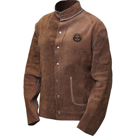 Welding Jacket, Split Cowhide, Brown, M