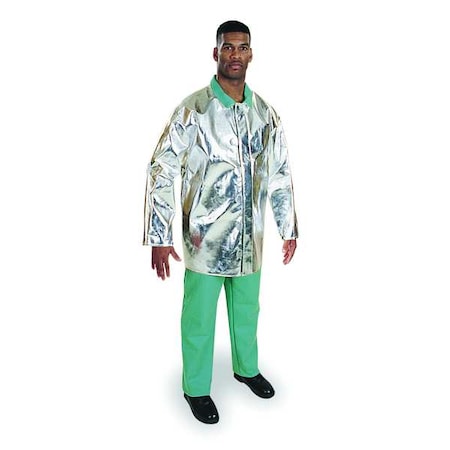 Aluminized Jacket, XL, 19 oz Thermonol, Snaps Closure