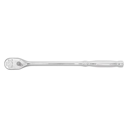 3/8" Drive 90 Geared Teeth Pear Head Style Hand Ratchet, 11" L, Chrome Finish, 80202