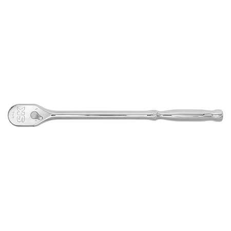 1/2" Drive 90 Geared Teeth Pear Head Style Hand Ratchet, 15" L, Chrome Finish, 80221