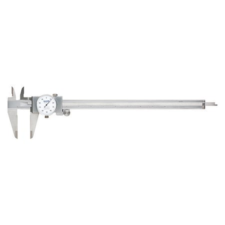 0-12" White Machinist Grade Dial Caliper