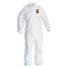 Liq Parti Protect Covall ZipFrnt Elas WrisAnkl WHT LG 25/Cs
