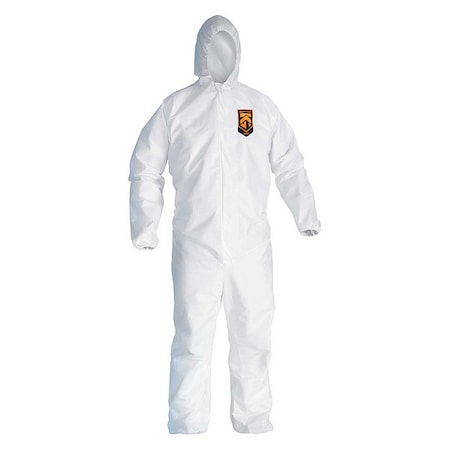 BrethParti Hood Covall REFLEX ZipFnt ElasWrisAnk WHT LG 24/C