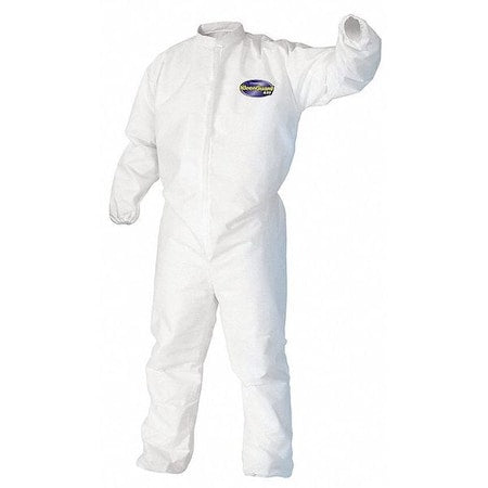 Collared Disp. Coveralls,White,3XL,PK21