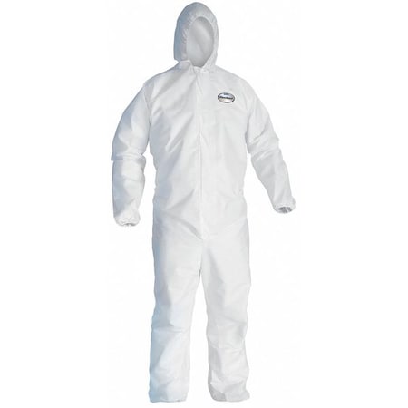 Hooded Disp. Coveralls,White,3XL,PK21