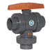 Manual 3-Way Ball Valve,2",PVC