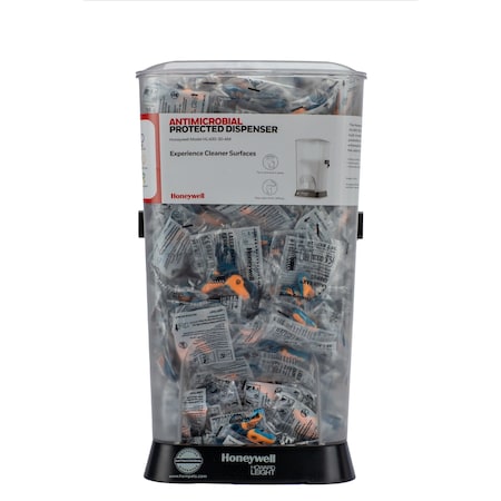 HL400 Earplug Dispenser, Foam, Contoured-T, 33 dB NRR, Corded, 400 Pairs Per Pkg