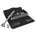 1/2" Drive Ratchet Set, SAE, Torx(R) 28 Pieces 3/8 in to 13/16 in, Chrome, 6Pt