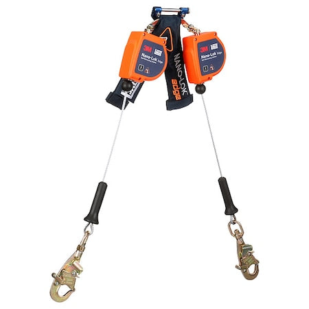 DBI SALA Self Retracting Lifeline, 8 ft. Length, Quick-Connect, Steel, 2 Leg(s)