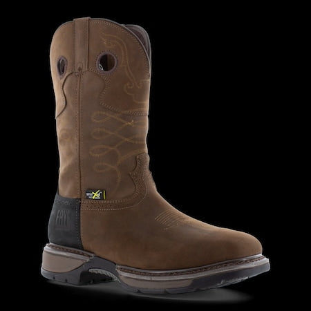 Men's Western Boot, 9 M, Brown/Black, FR40101