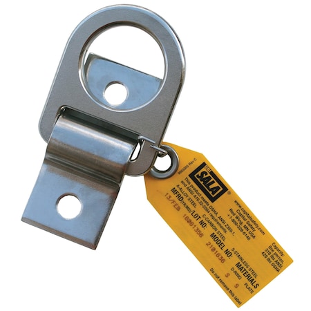 D-Ring Anchorage Plate, 4 1/2 in Length, 310 lb Weigth Capacity, Stainless Steel Anchor