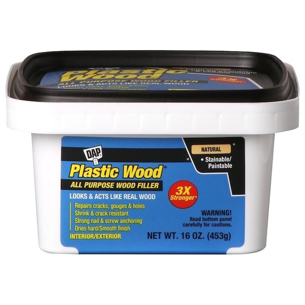 Plastic Wood 00 Wood Filler,  Paste,  Musty,  Natural,  16 oz