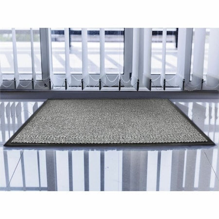 Door Mat, Polypropylene, 0.25 in Thick, Gray, 48 in W x 70 in L