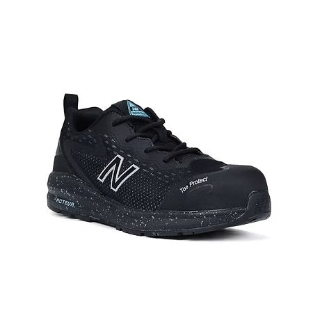 Women's Composite Toe Athletic Shoe, Black/Aqua, 6, B, WIDLOGIBL