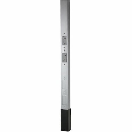 Alum Service Pole,Gray,12 ft. 2"L,2.13"W