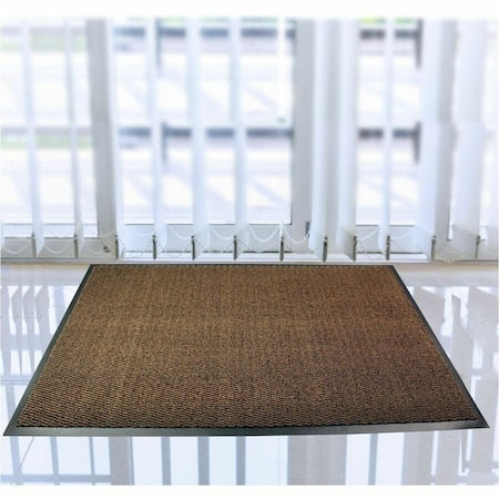 Door Mat, Polypropylene, 0.25 in Thick, Brown, 48 in W x 70 in L