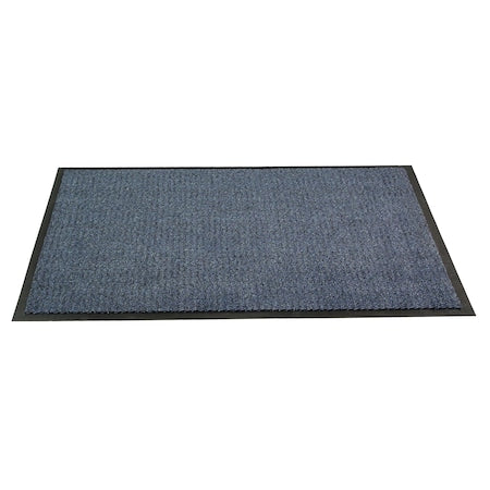 Door Mat, Polypropylene, 0.25 in Thick, Blue, 48 in W x 70 in L