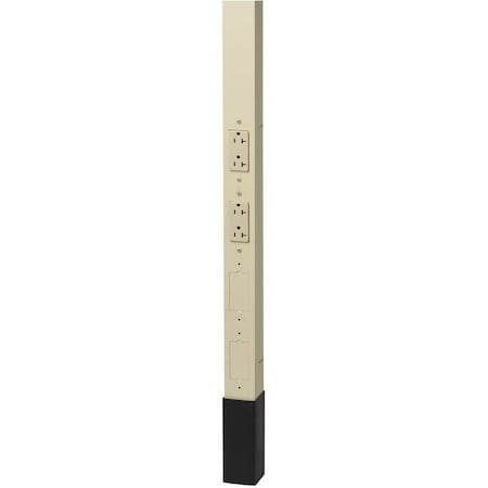Alum Srvice Pole,Ivory,10 ft. 2"L,2.13"W