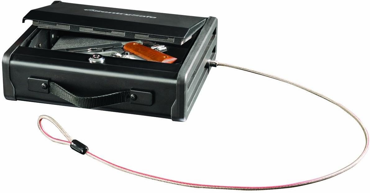 Pistol Safe,  Keyed Lock,  Guns,  Ammo