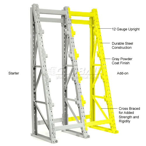 Reel Rack Add-On Unit 24" W x 24"D x 96"H