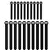 Back-to-Back Strap,  No Adhesive,  8 in,  4 in Wd,  Black,  20 PK