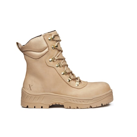 Women's 8-Inch Work Boot, 11 M, Carbon Black, Desert Tan, HZ-01