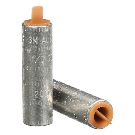 Open Barrel Splice, Tan, Aluminum, 35 kV