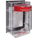 Universal Stopper Cover, Polycarbonate, Surface Mount, 5 in W x 6 1/4 in H x 5 1/4 in D, Clear