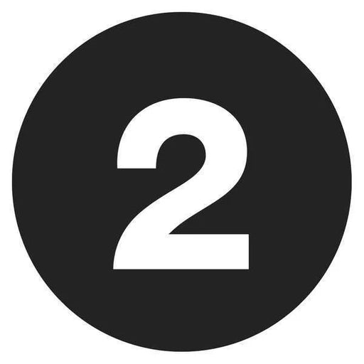 Tape Logic® Number Labels, "2", 1" Circle, Black, 500/Roll