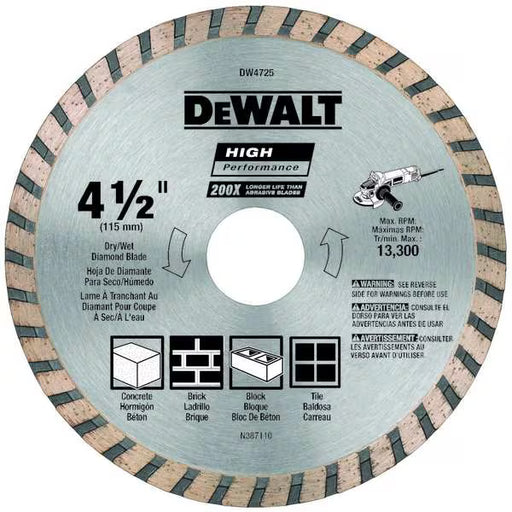 4-1/2 High Performance Diamond Masonry Blade