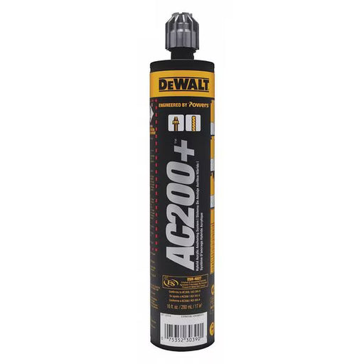 AC200+ Acrylic Adhesive Cartridge, 10 oz, Includes Mixing Nozzle
