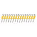 Collated Concrete Nail, 1 in. L, 0.102 in., Zinc Plated, Flat Head, 15 Degree, 1000 pk
