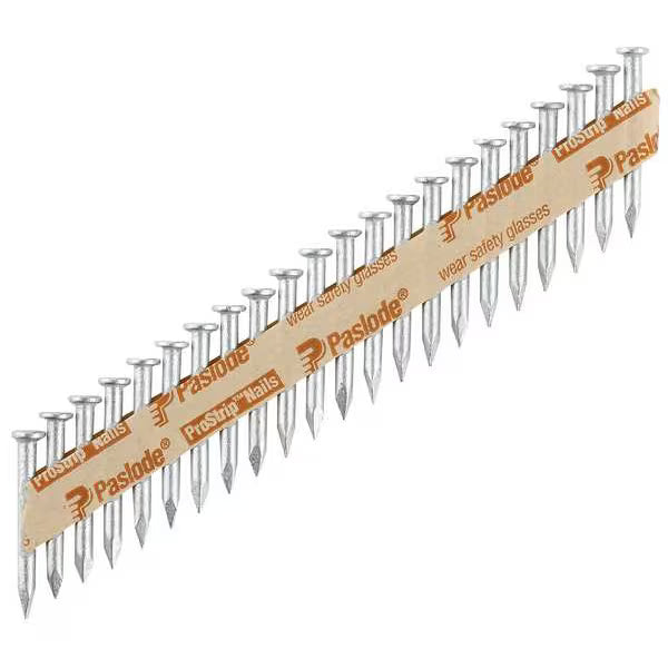 Collated Metal Connector Nail, 1-1/2 in. L, Galvanized, Flat Head, Straight, 3000 pk