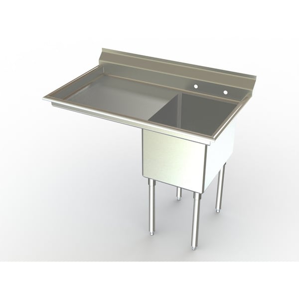 Aero Manufacturing Company® MF1-3020-36LR One Bowl Economy SS NSF Sink w/ Two 36W Drainboards
