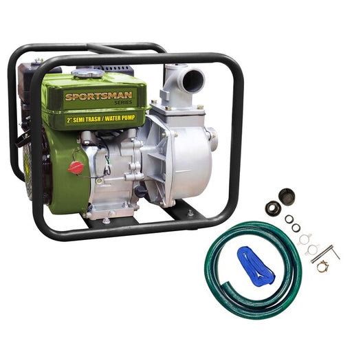 Gasoline Semi Trash or Water Transfer 2" Pump with Complete Hose Kit