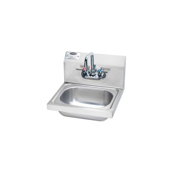Krowne® HS-18 16" Wide Hand Sink With Deck Mount Faucet, Wrist Handles