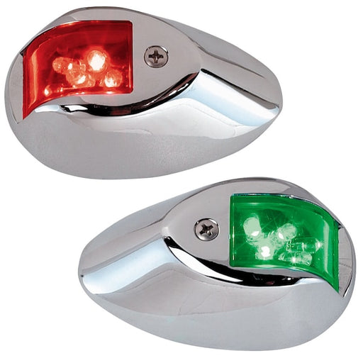 Led Side Lights 24V Red / Green W/ Chrome Housing