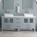 Complete 72" Vanity Set with Polished Chrome Plumbing